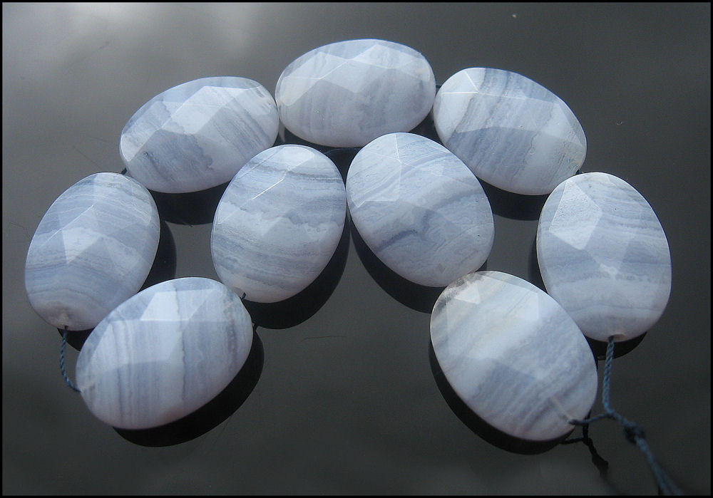 Blue lace agate ovals