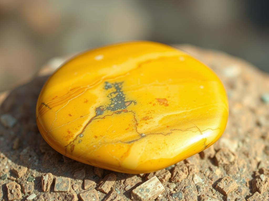 Circular yellow jasper